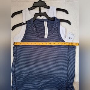 NWT 2 Pack Jockey Super Soft Swing Tank Tops Bright White Blue Stripe